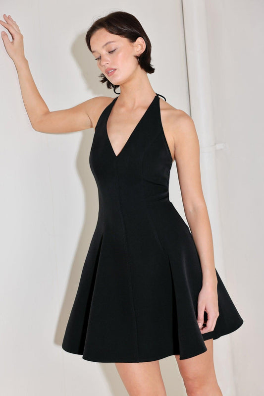 Rodeo Romance Woven Mini Dress in black, view 5 — Soul Flow Apparel