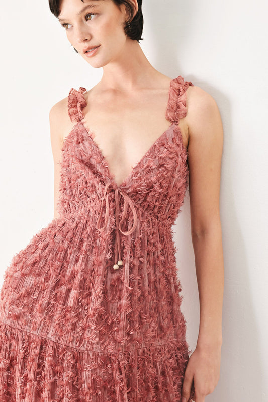 Twilight Rosette Woven Maxi Dress, view 7 — Soul Flow Apparel