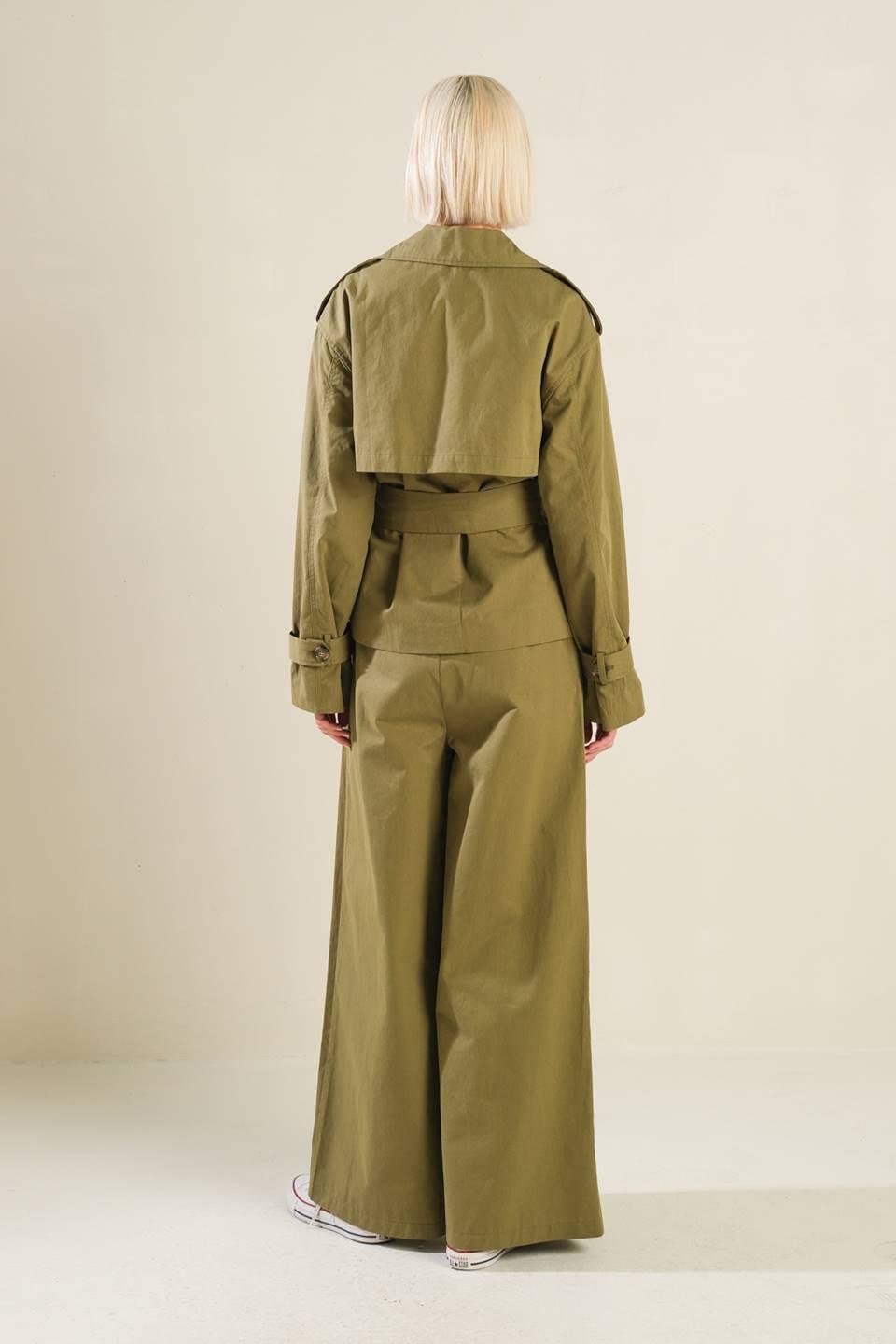Hidden Reflections Woven Jacket in olive, view 7 — Soul Flow Apparel