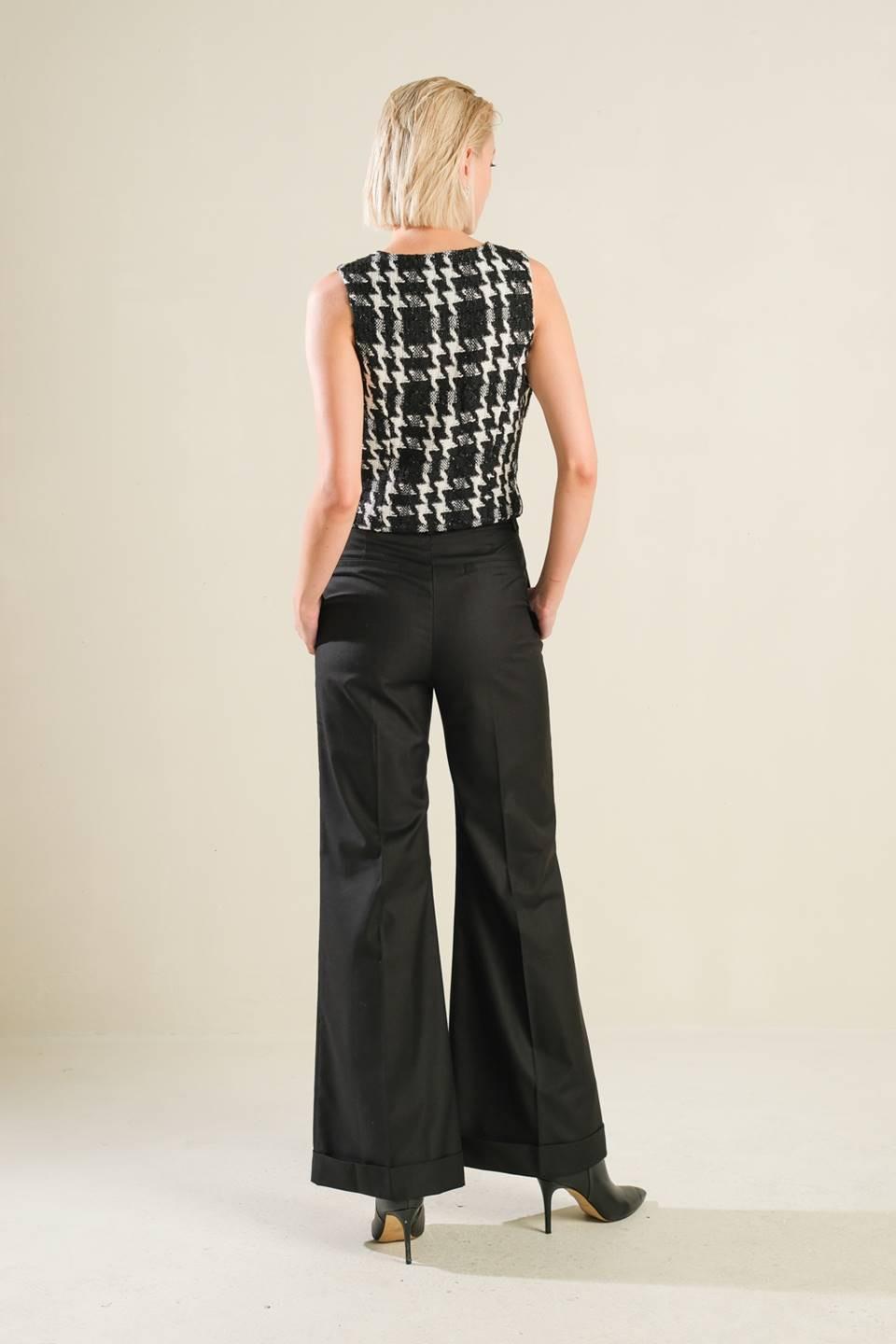When I'm with You Tweed Vest in black multi, view 6 — Soul Flow Apparel