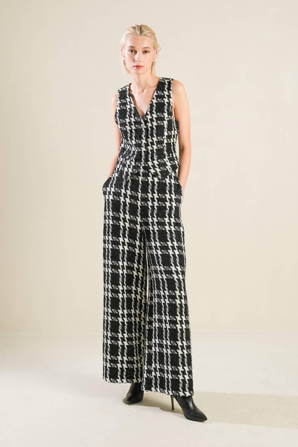 When I'm with You Tweed Vest in black multi, view 7 — Soul Flow Apparel