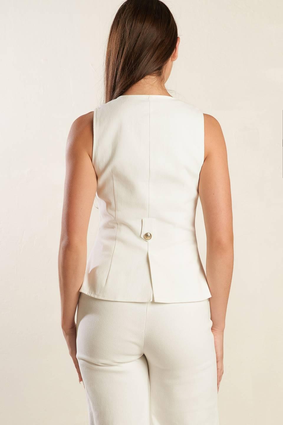 Catching Dreams Woven Vest in white, view 8 — Soul Flow Apparel