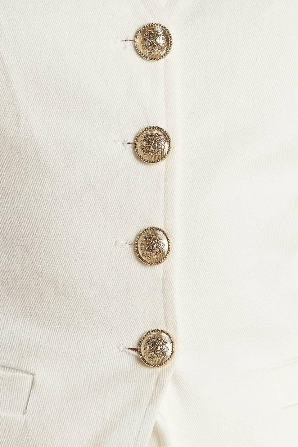 Catching Dreams Woven Vest in white, fabric swatch — Soul Flow Apparel