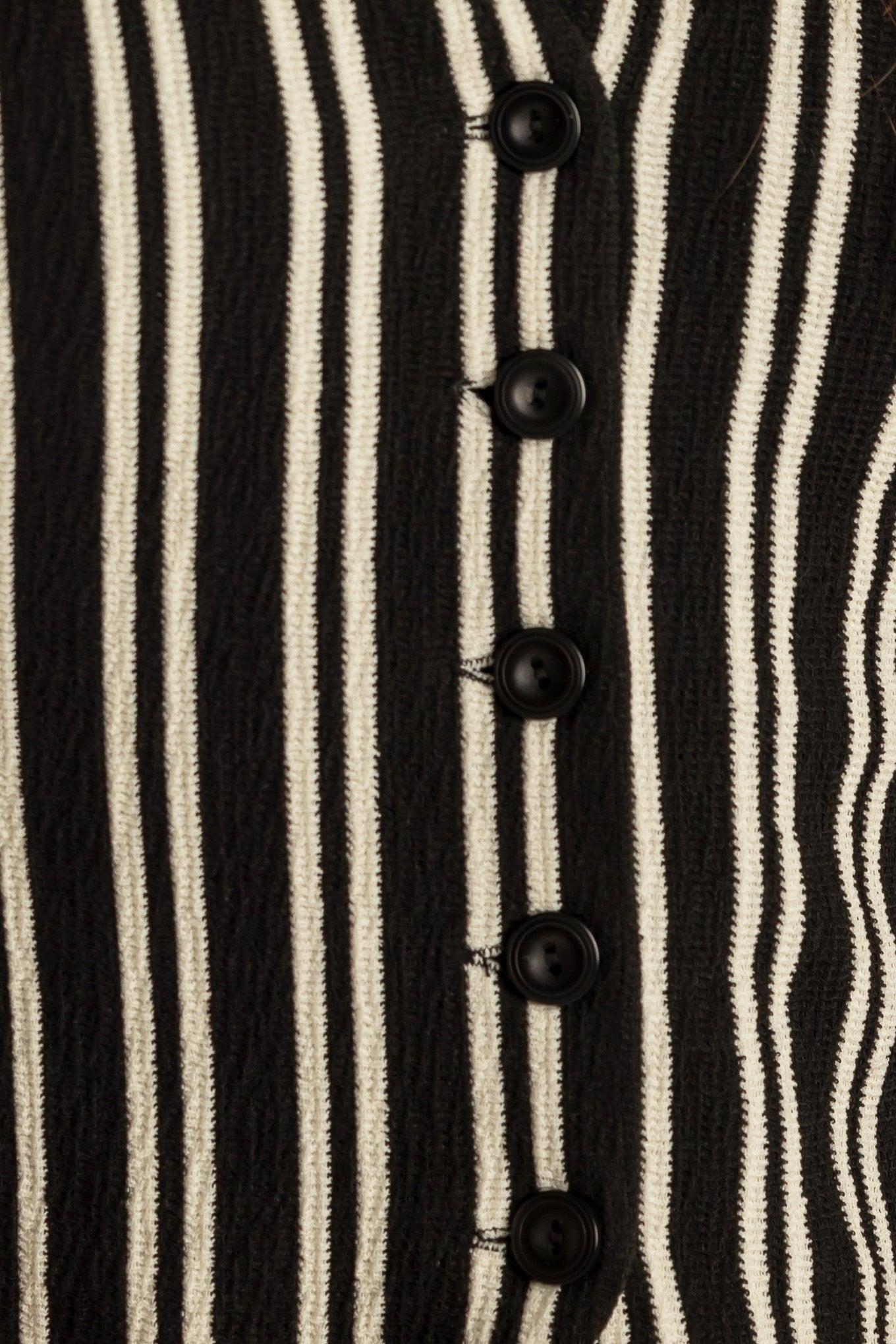 In the Quiet Shade Woven Vest in black, fabric swatch — Soul Flow Apparel
