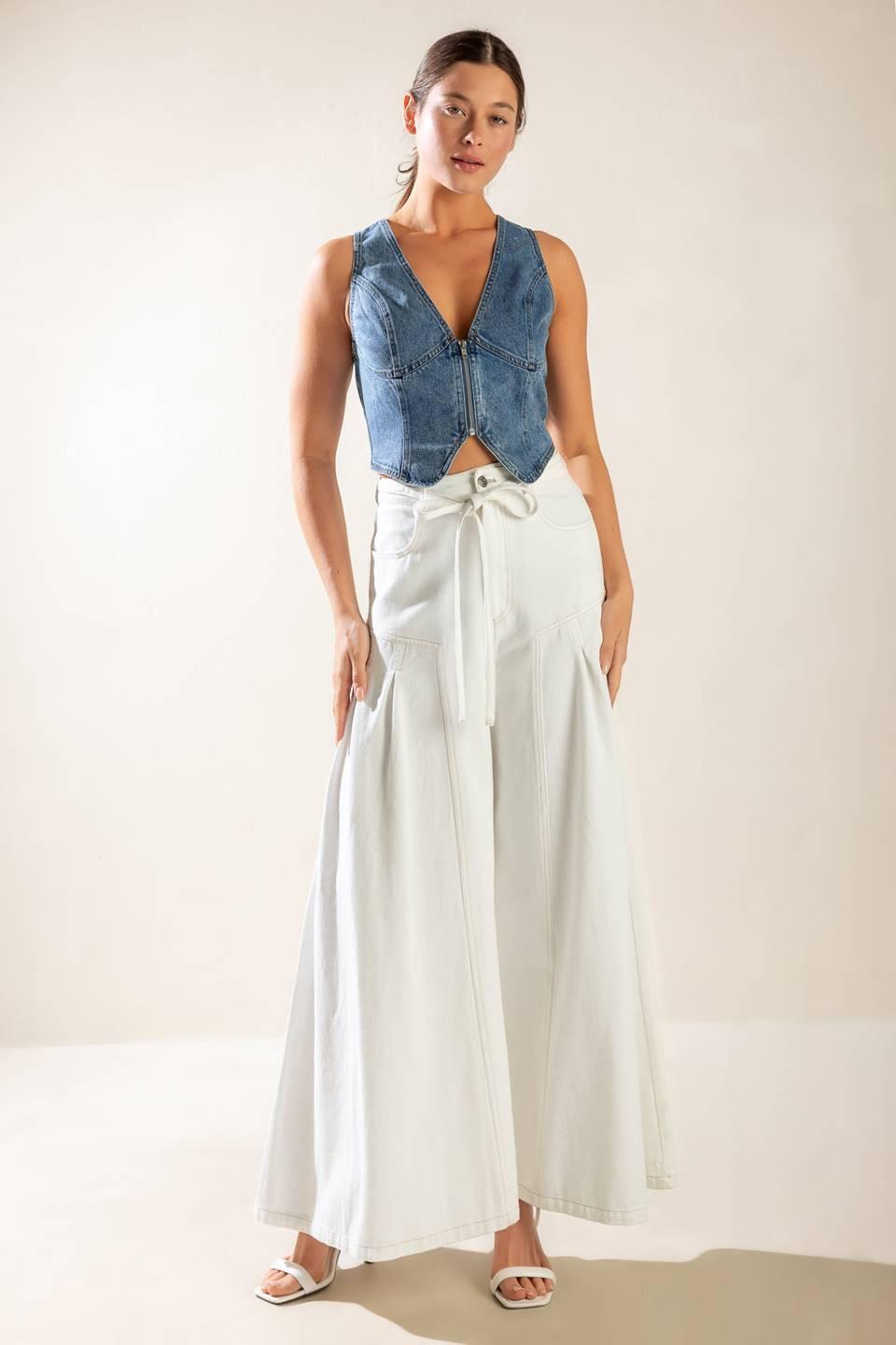 Picture Perfect Denim Vest, view 1 — Soul Flow Apparel