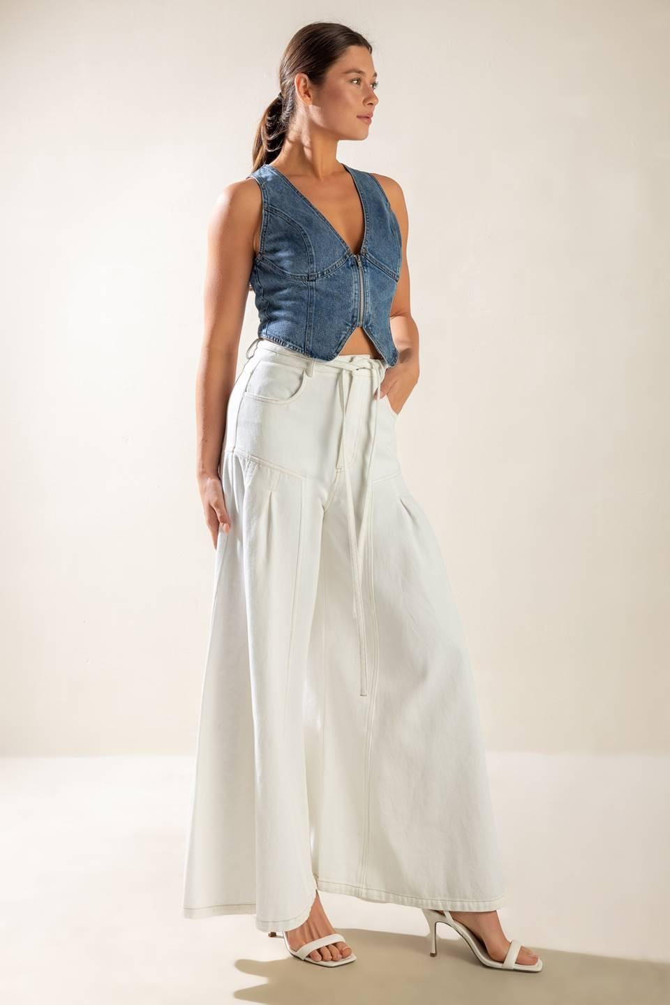 Picture Perfect Denim Vest, view 3 — Soul Flow Apparel