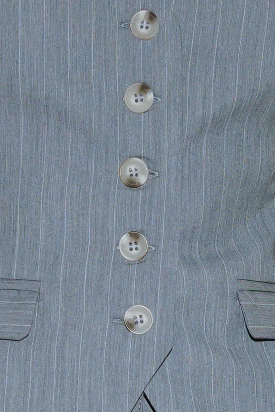 Smile Bright in Grey Woven Vest, fabric swatch — Soul Flow Apparel