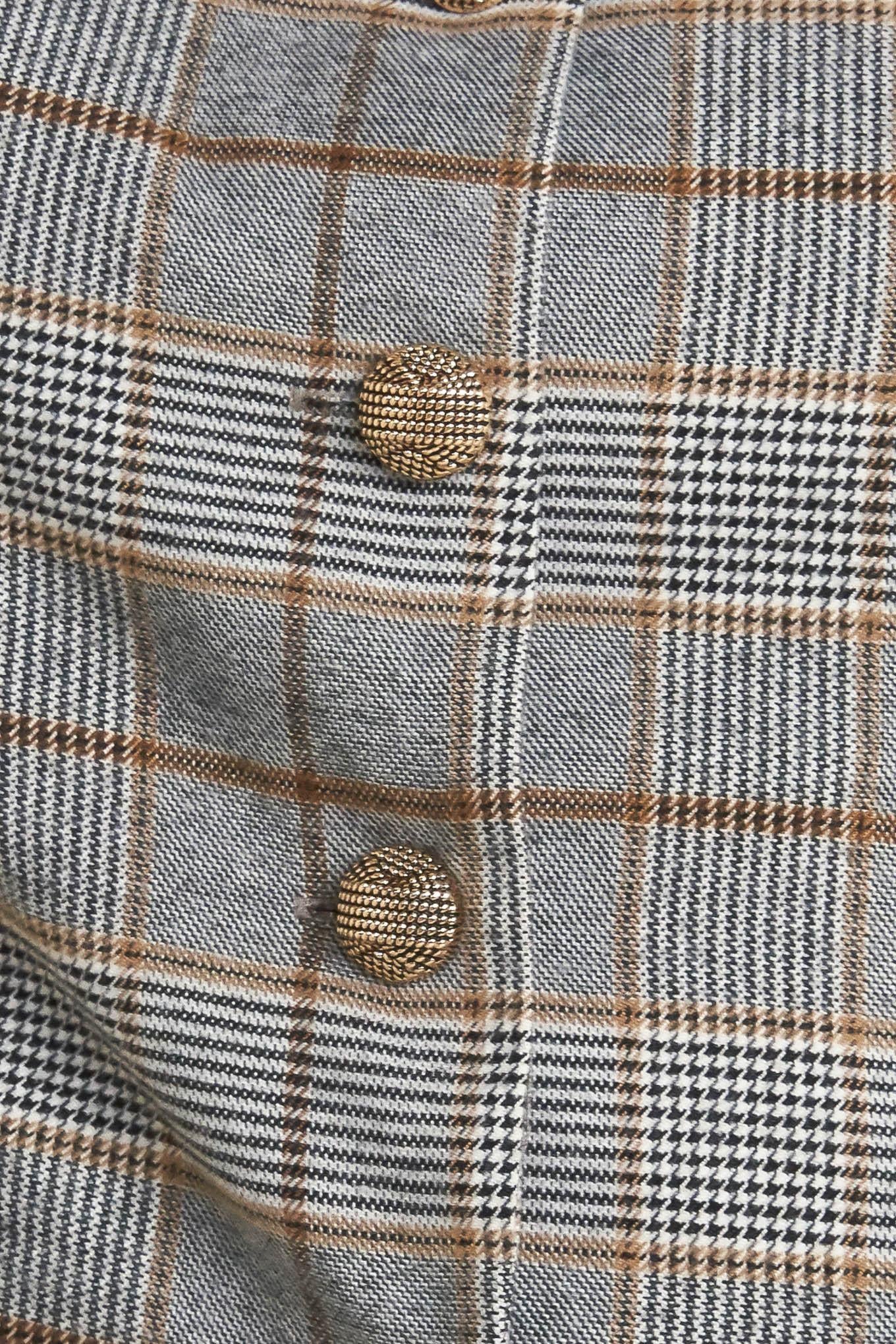 New Age Woven Vest in brown black, fabric swatch — Soul Flow Apparel