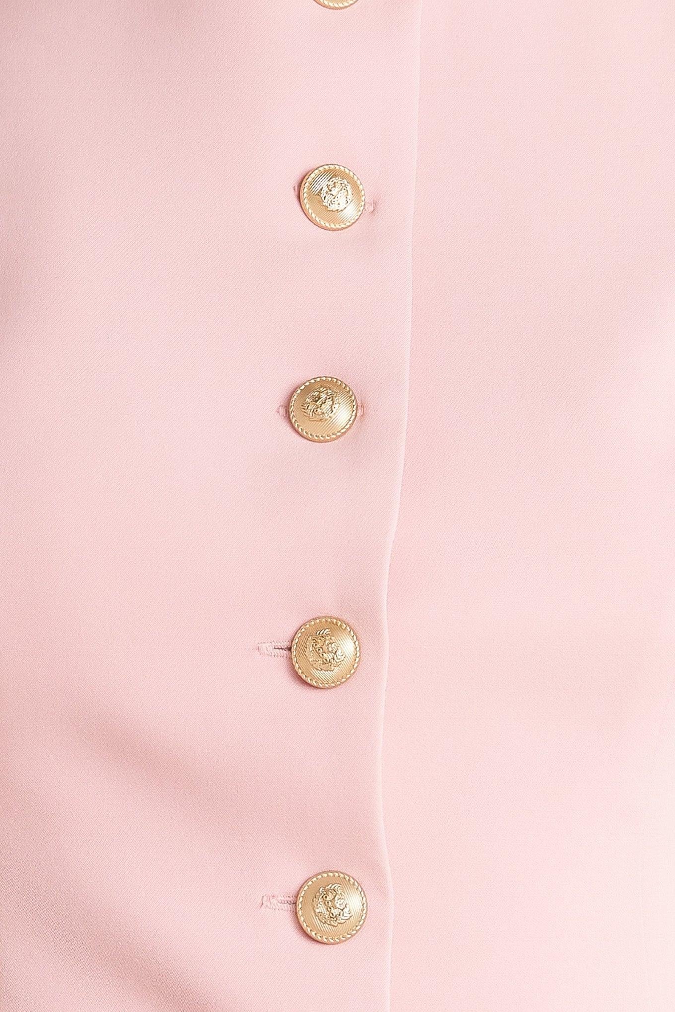 Elevated Classic Woven Vest in pink, fabric swatch — Soul Flow Apparel