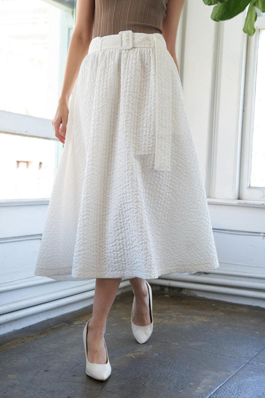Talk to the Sand Woven Midi Skirt, view 4 — Soul Flow Apparel