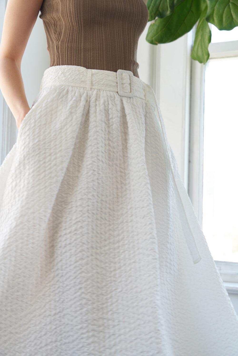 Talk to the Sand Woven Midi Skirt, view 5 — Soul Flow Apparel