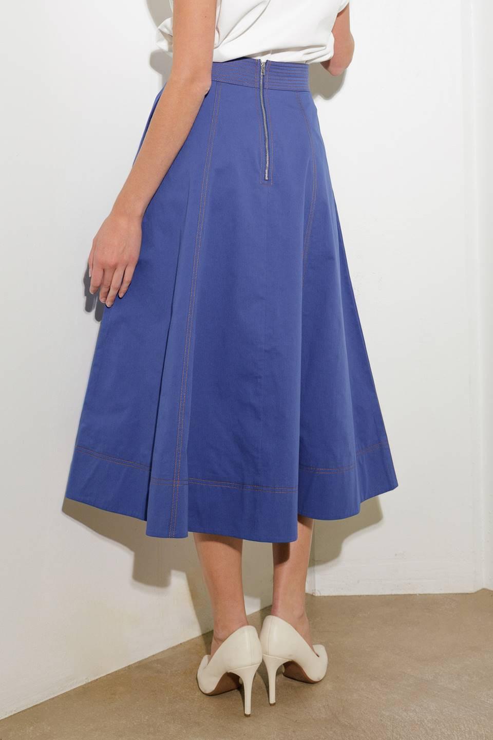 Enchanted Elegance Midi Skirt in blue, view 8 — Soul Flow Apparel