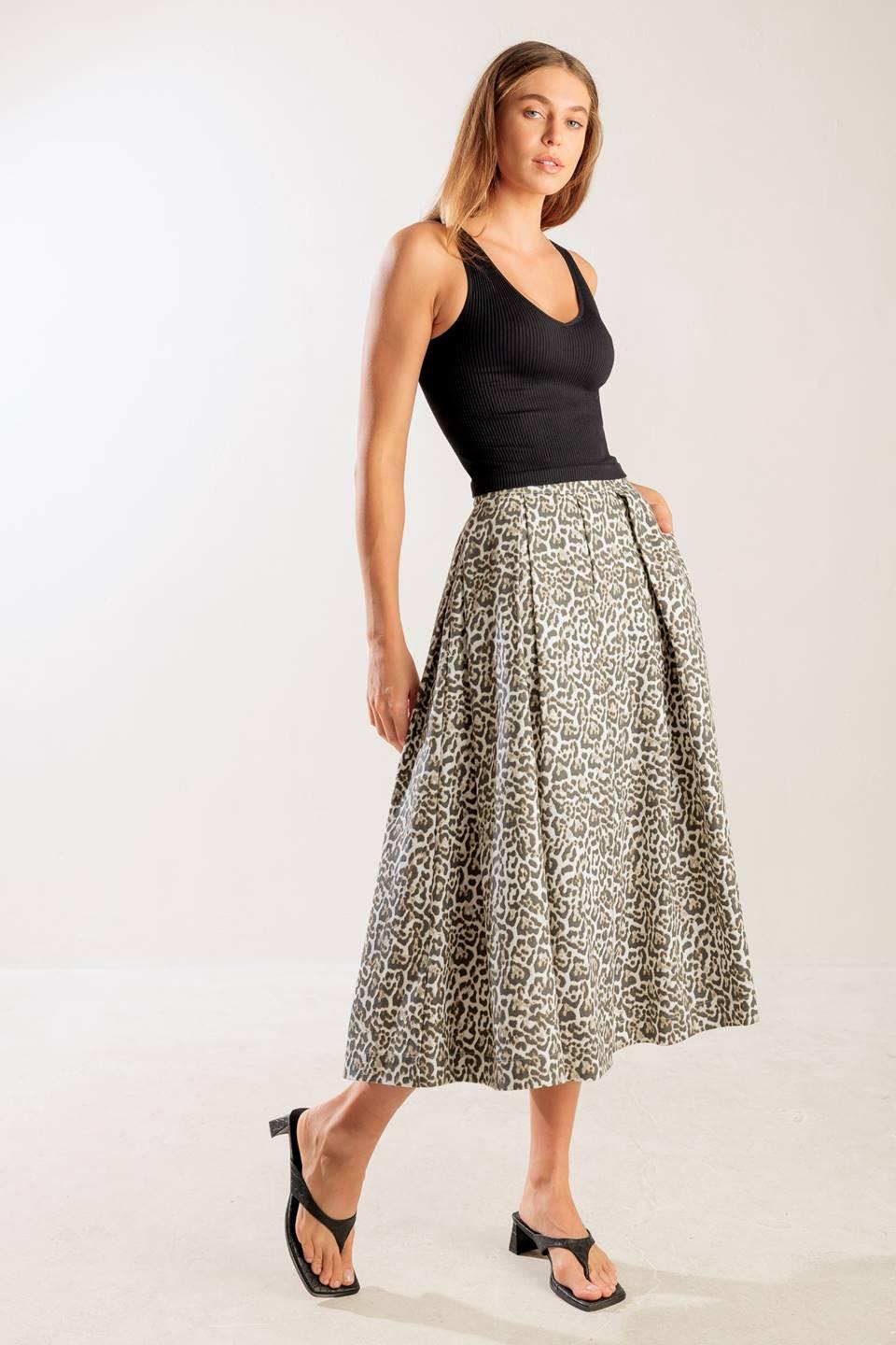 Something Special Woven Midi Full Skirt in white, view 6 — Soul Flow Apparel