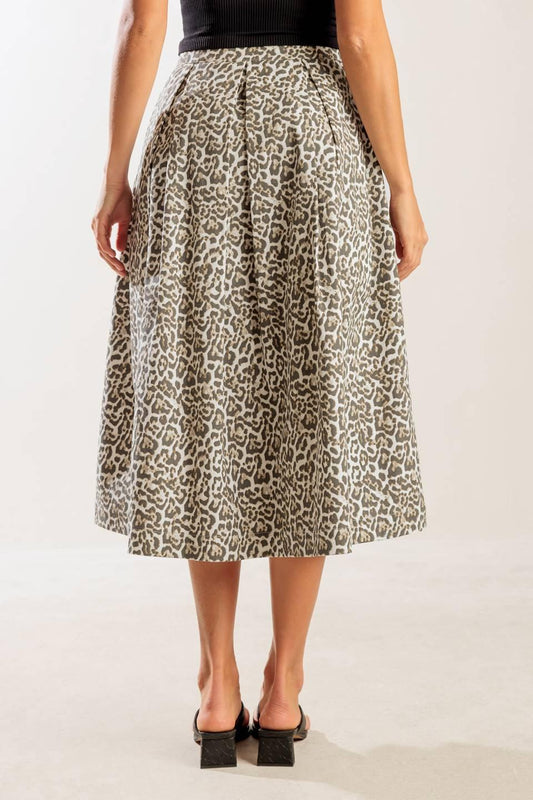 Something Special Woven Midi Full Skirt in white, view 7 — Soul Flow Apparel