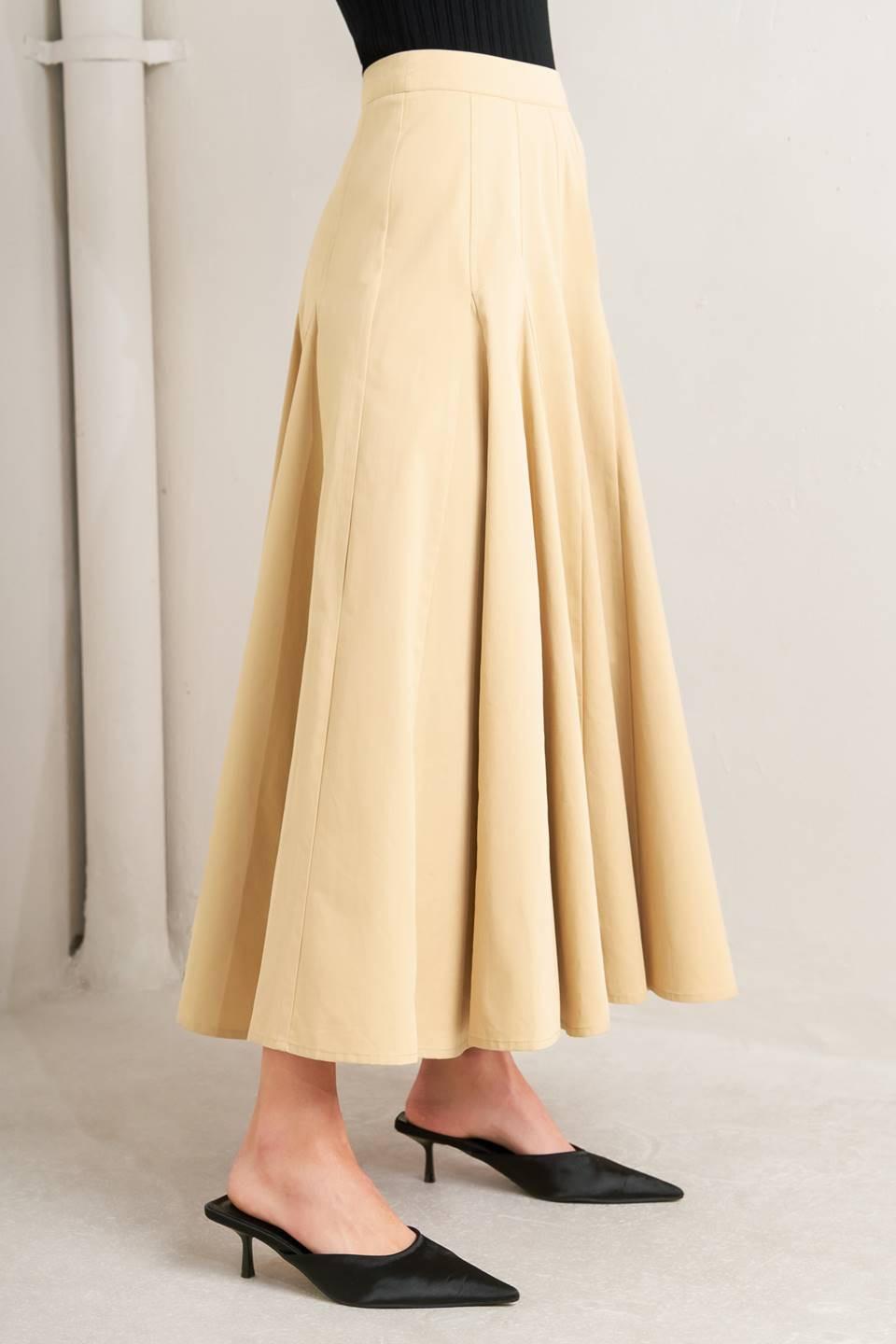 Pale Frame Woven Taupe Circle Skirt, view 5 — Soul Flow Apparel