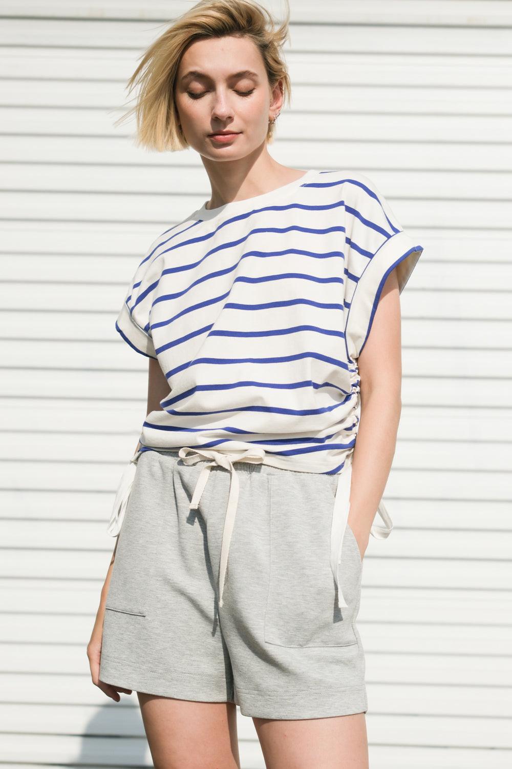 Call My Lovely Shorts in heathergrey, view 6 — Soul Flow Apparel