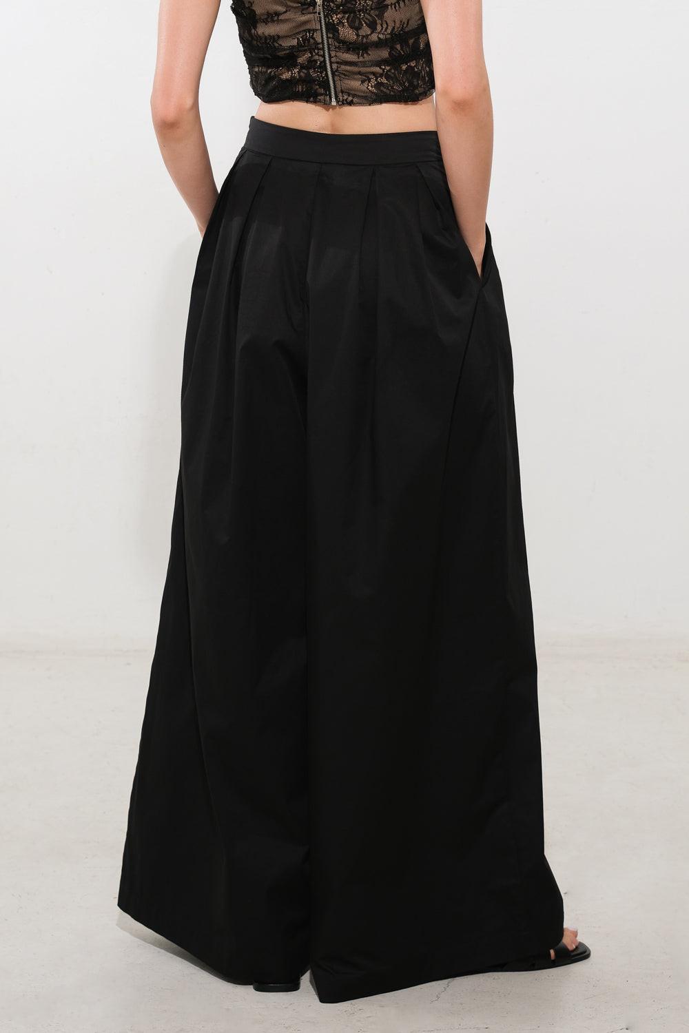 It's Perfect Timing Woven Pants in black, view 2 — Soul Flow Apparel