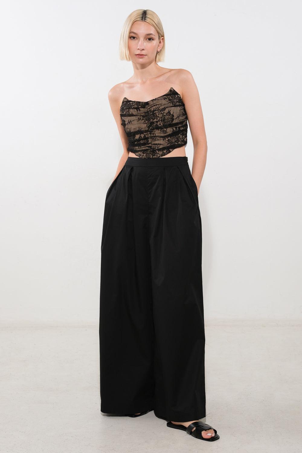 It's Perfect Timing Woven Pants in black, view 5 — Soul Flow Apparel
