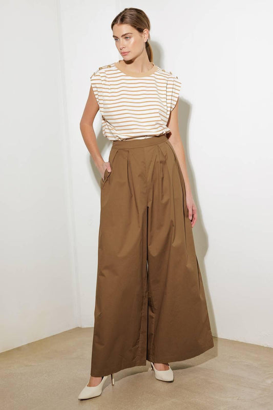 It's Perfect Timing Woven Pants in mocha, view 5 — Soul Flow Apparel