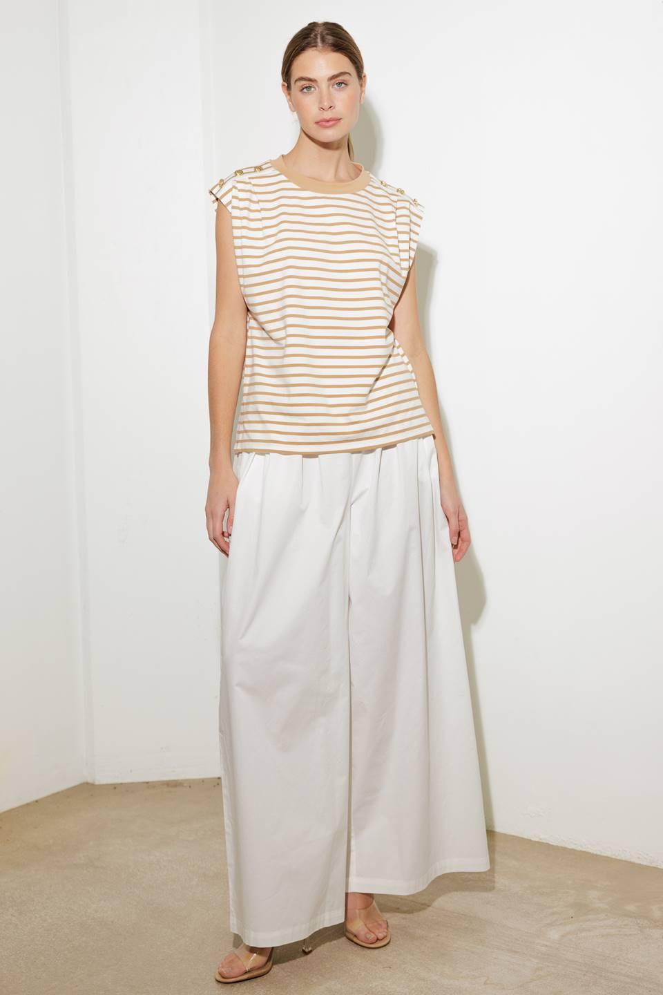 It's Perfect Timing Woven Pants in white, view 1 — Soul Flow Apparel