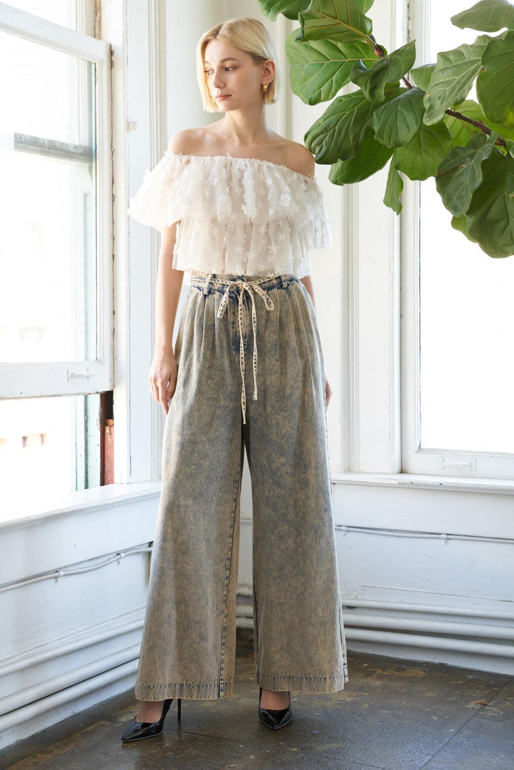 Passing Though Denim Pants, view 1 — Soul Flow Apparel