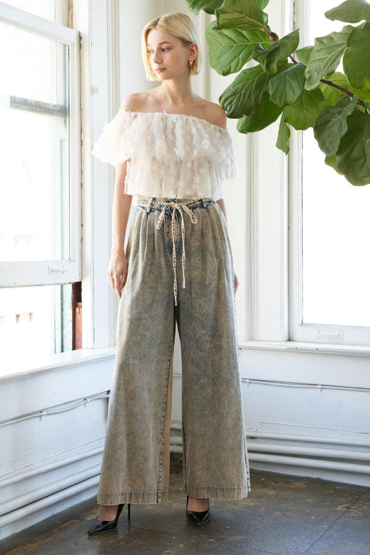 Passing Though Denim Pants, view 1 — Soul Flow Apparel