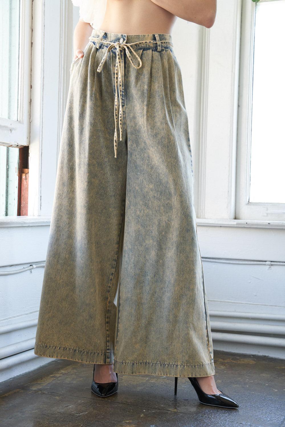 Passing Though Denim Pants, view 4 — Soul Flow Apparel