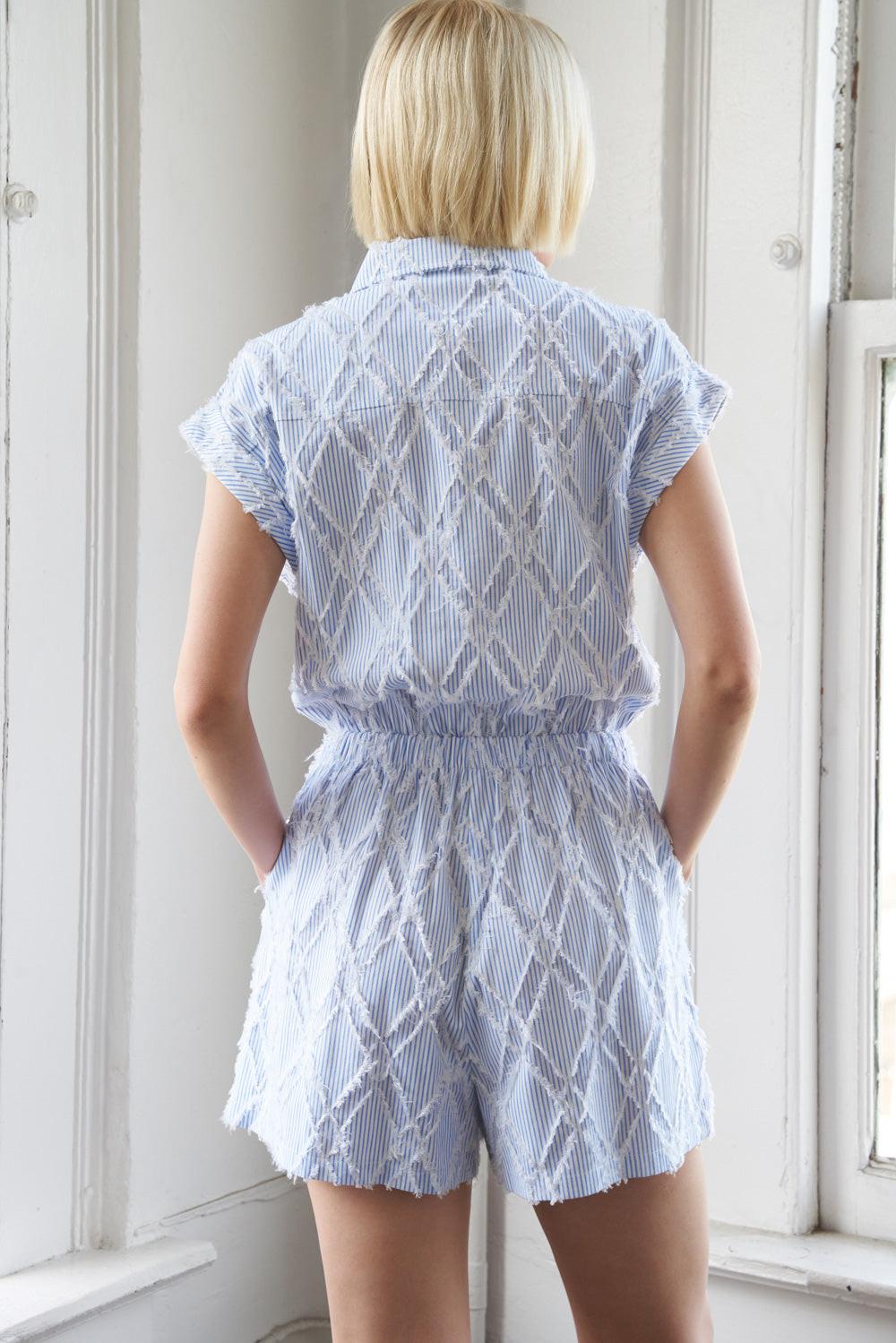 Lost in Thought Woven Romper, view 1 — Soul Flow Apparel