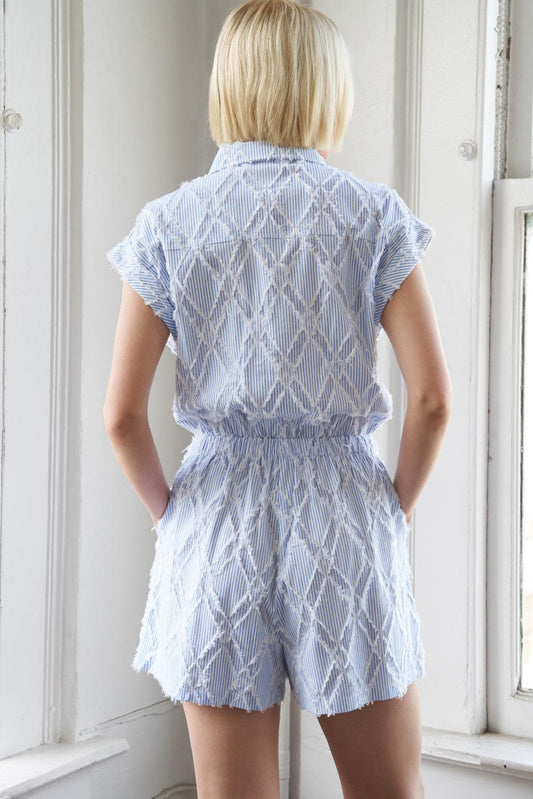 Lost in Thought Woven Romper, view 1 — Soul Flow Apparel