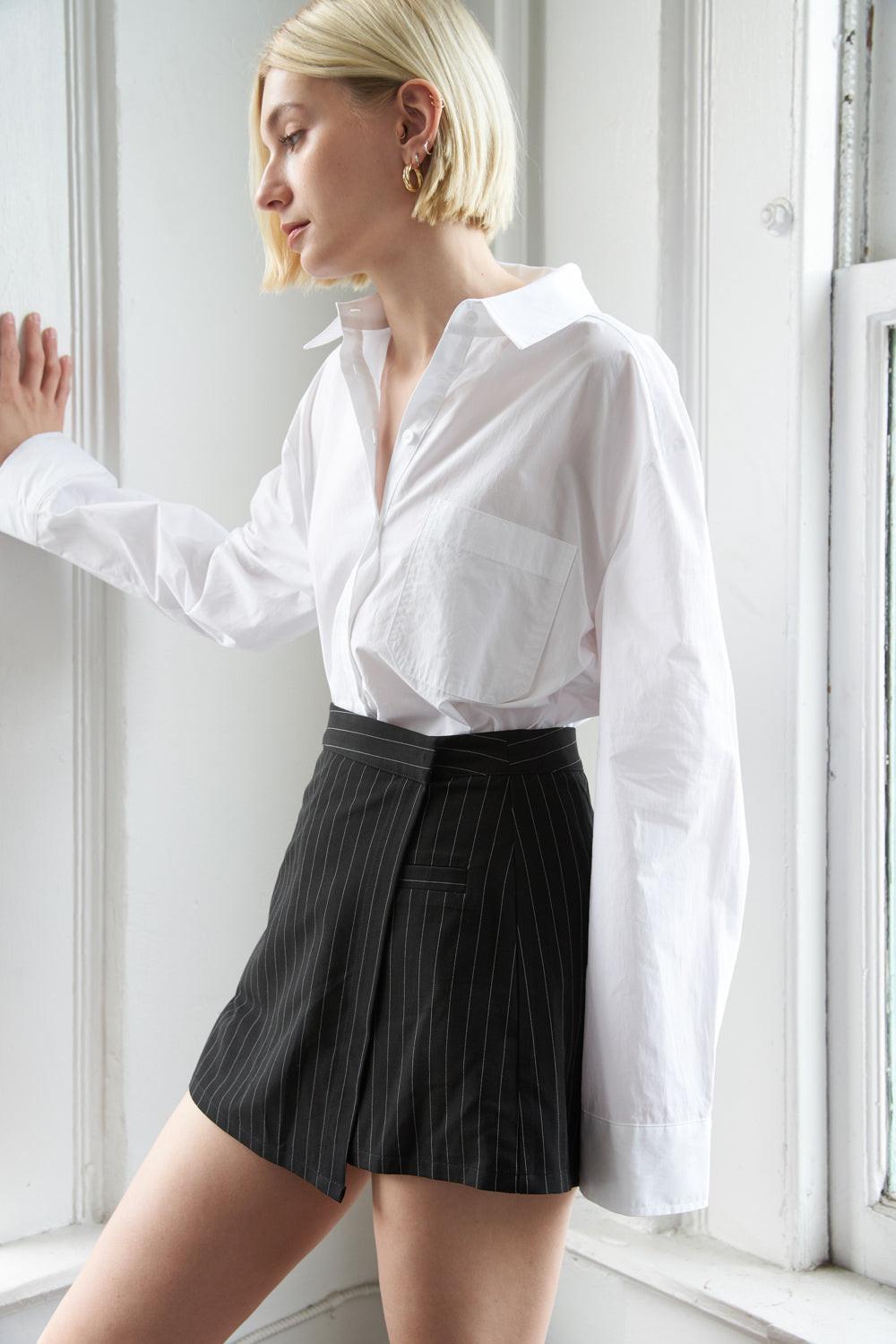 Small Town Roots Woven Skort, view 3 — Soul Flow Apparel
