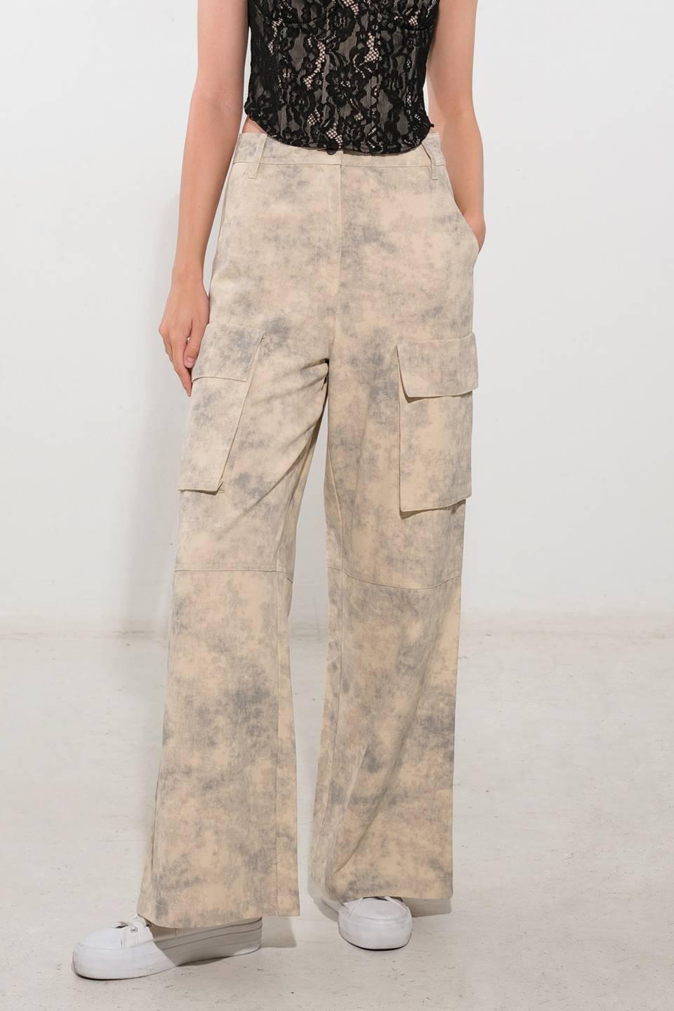 In the Spotlight Woven Pants in taupe multi, view 1 — Soul Flow Apparel