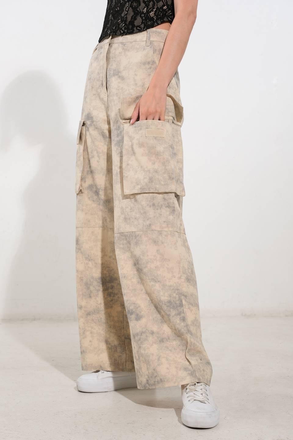 In the Spotlight Woven Pants in taupe multi, view 4 — Soul Flow Apparel