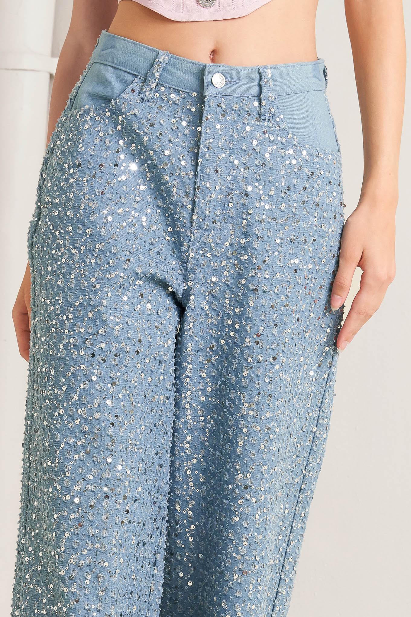 Loving Everyday Denim Pants in light, view 2 — Soul Flow Apparel