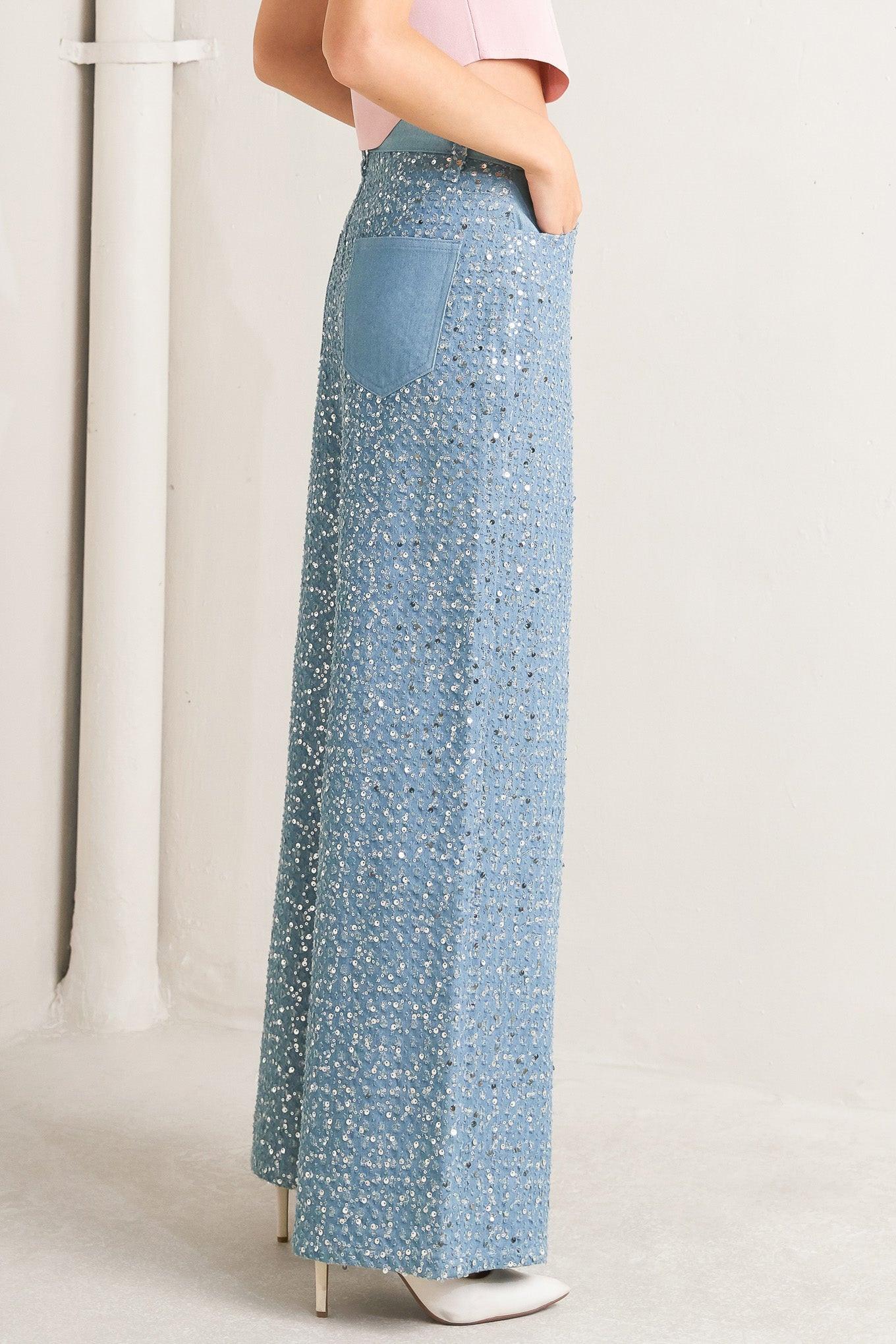 Loving Everyday Denim Pants in light, view 6 — Soul Flow Apparel
