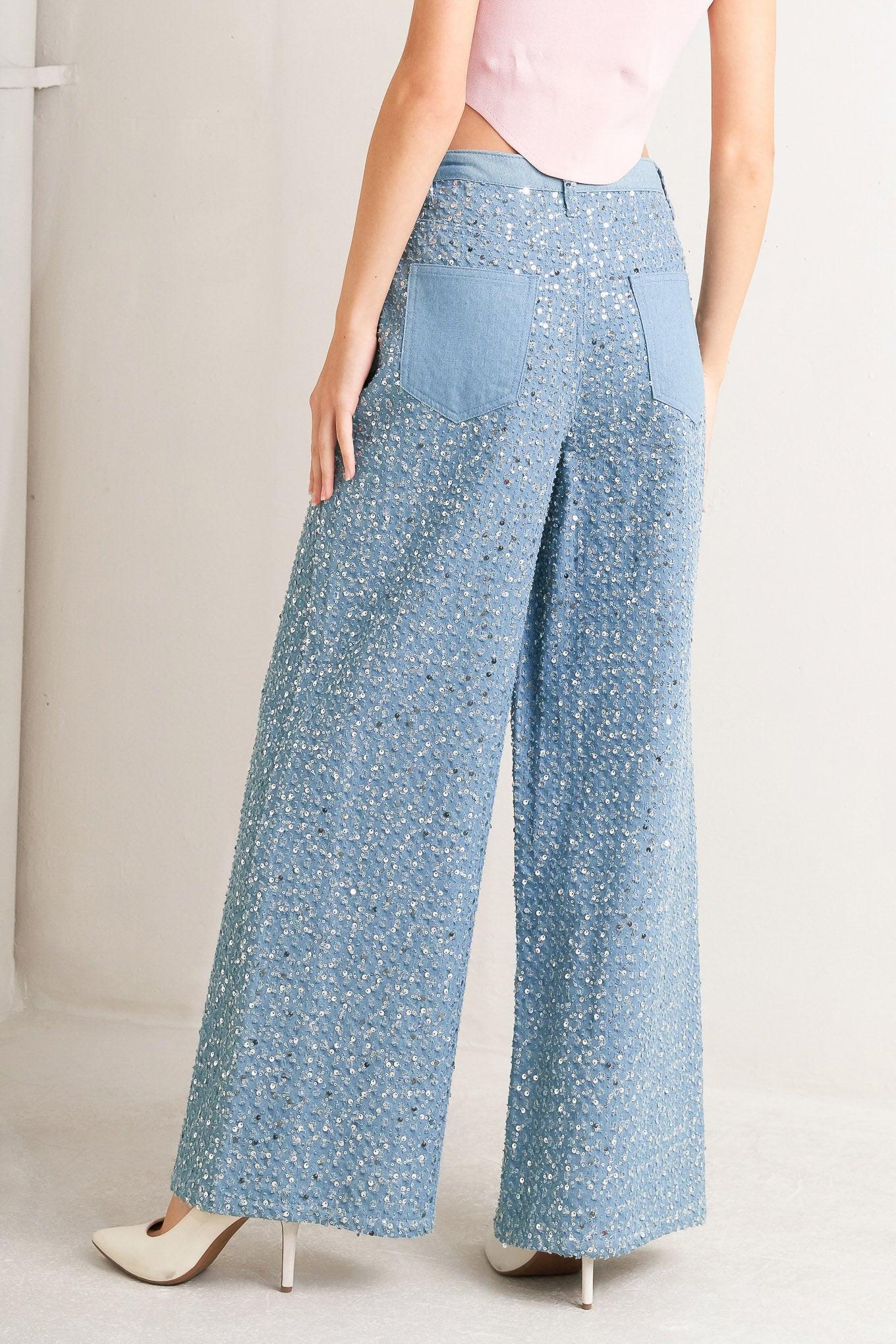 Loving Everyday Denim Pants in light, view 7 — Soul Flow Apparel