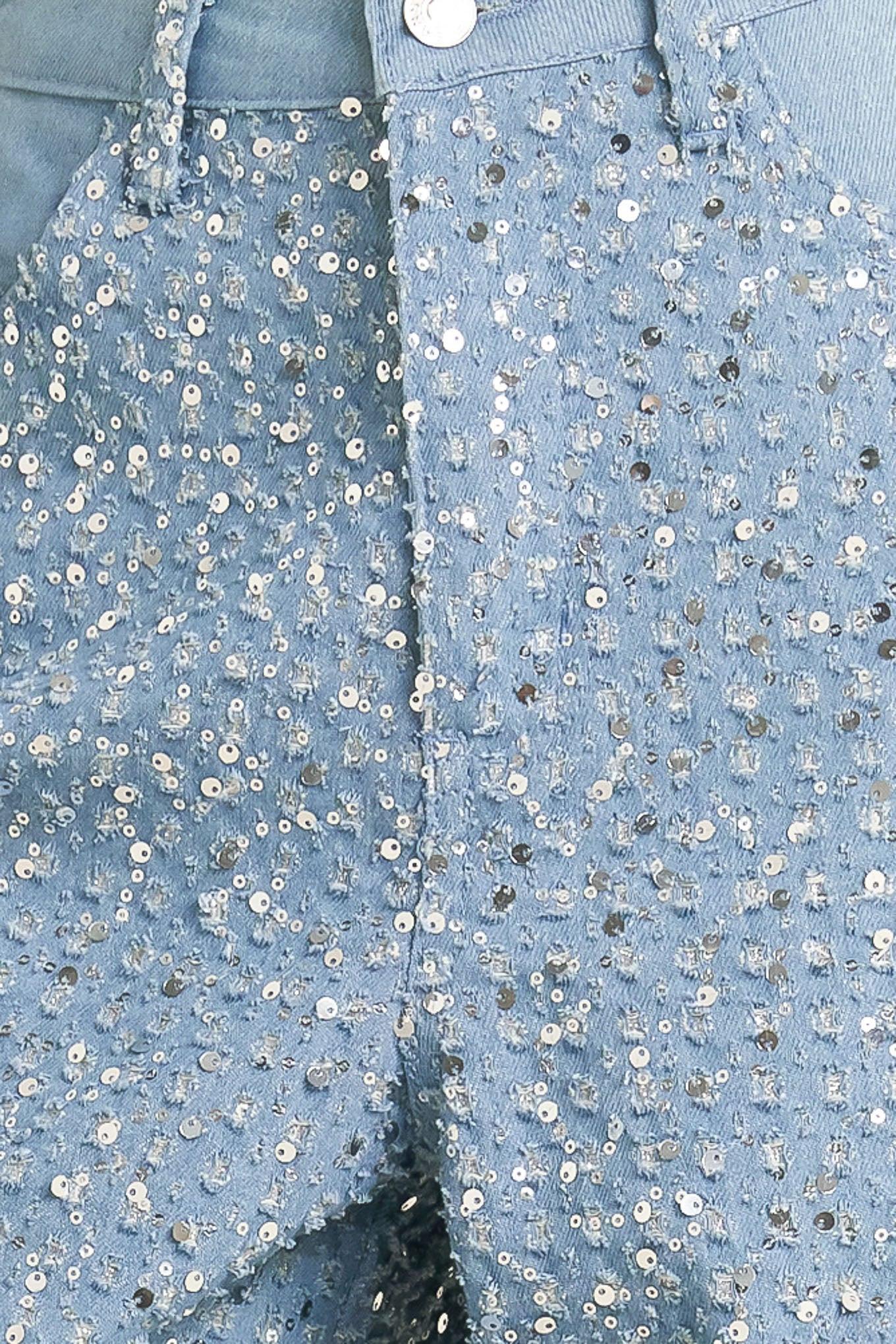 Loving Everyday Denim Pants in light, fabric swatch — Soul Flow Apparel