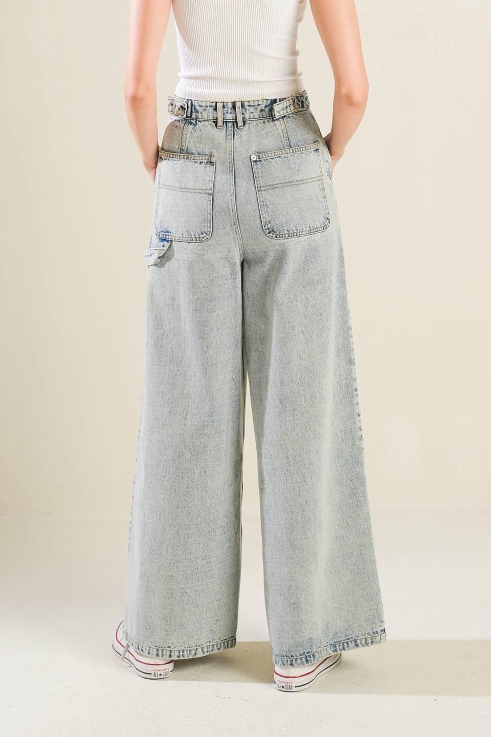 If I Know Me Denim Pants in light, view 2 — Soul Flow Apparel