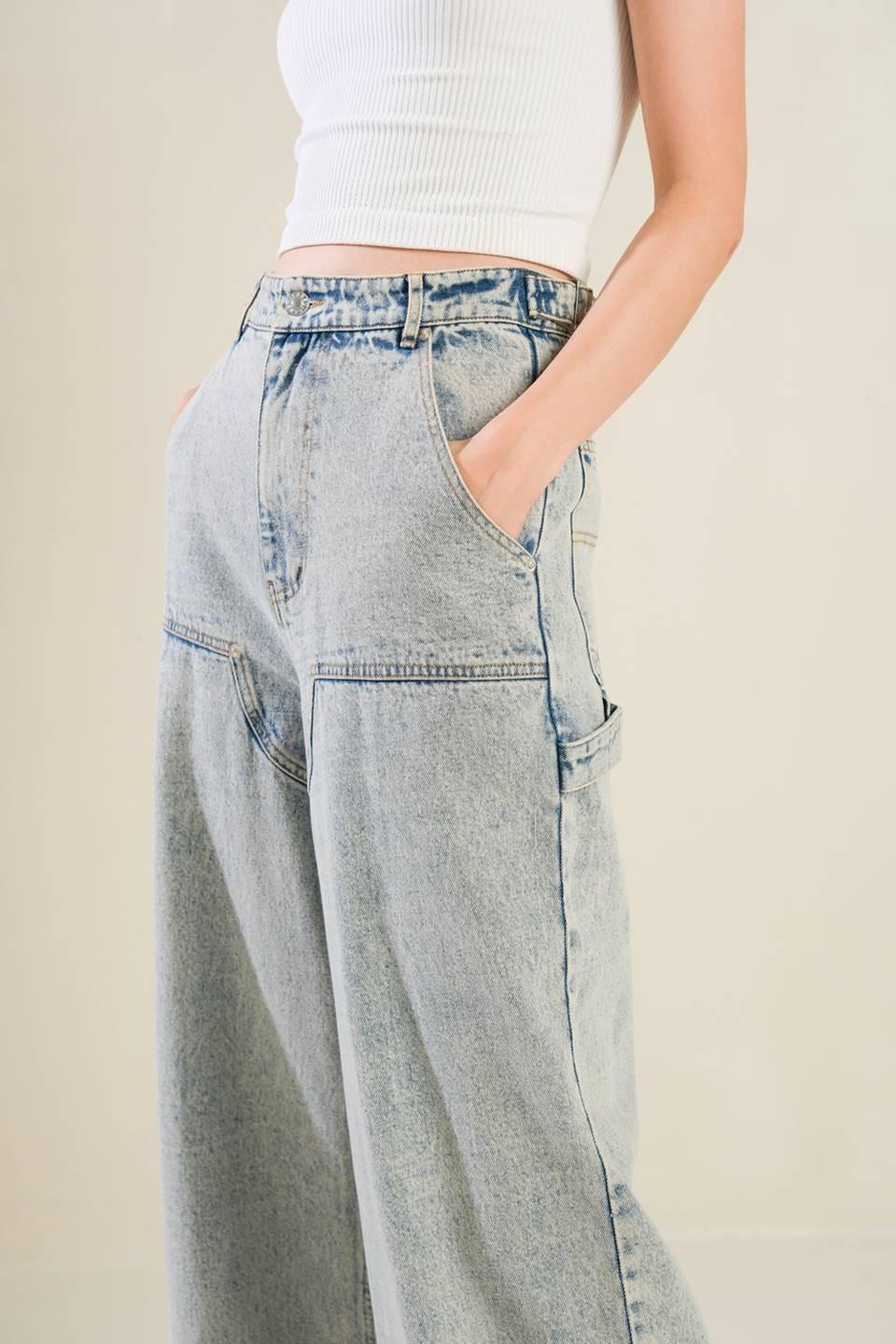 If I Know Me Denim Pants in light, view 4 — Soul Flow Apparel