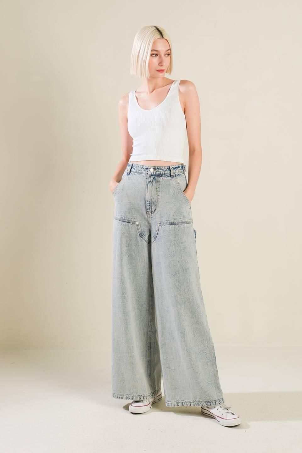 If I Know Me Denim Pants in light, view 5 — Soul Flow Apparel