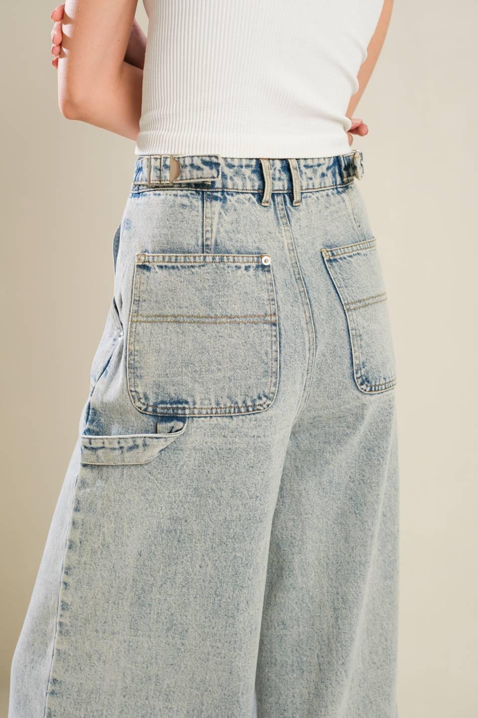 If I Know Me Denim Pants in light, view 7 — Soul Flow Apparel