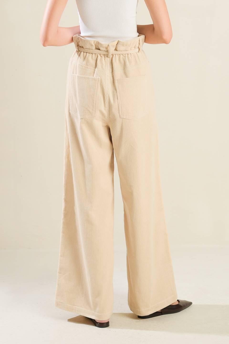 My Only Love Corduroy Pants in cream, view 2 — Soul Flow Apparel