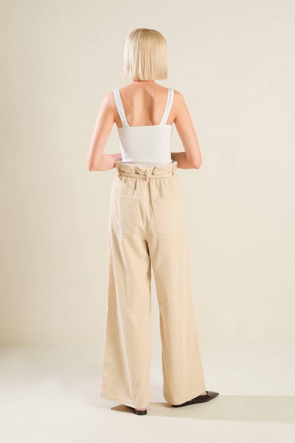 My Only Love Corduroy Pants in cream, view 6 — Soul Flow Apparel