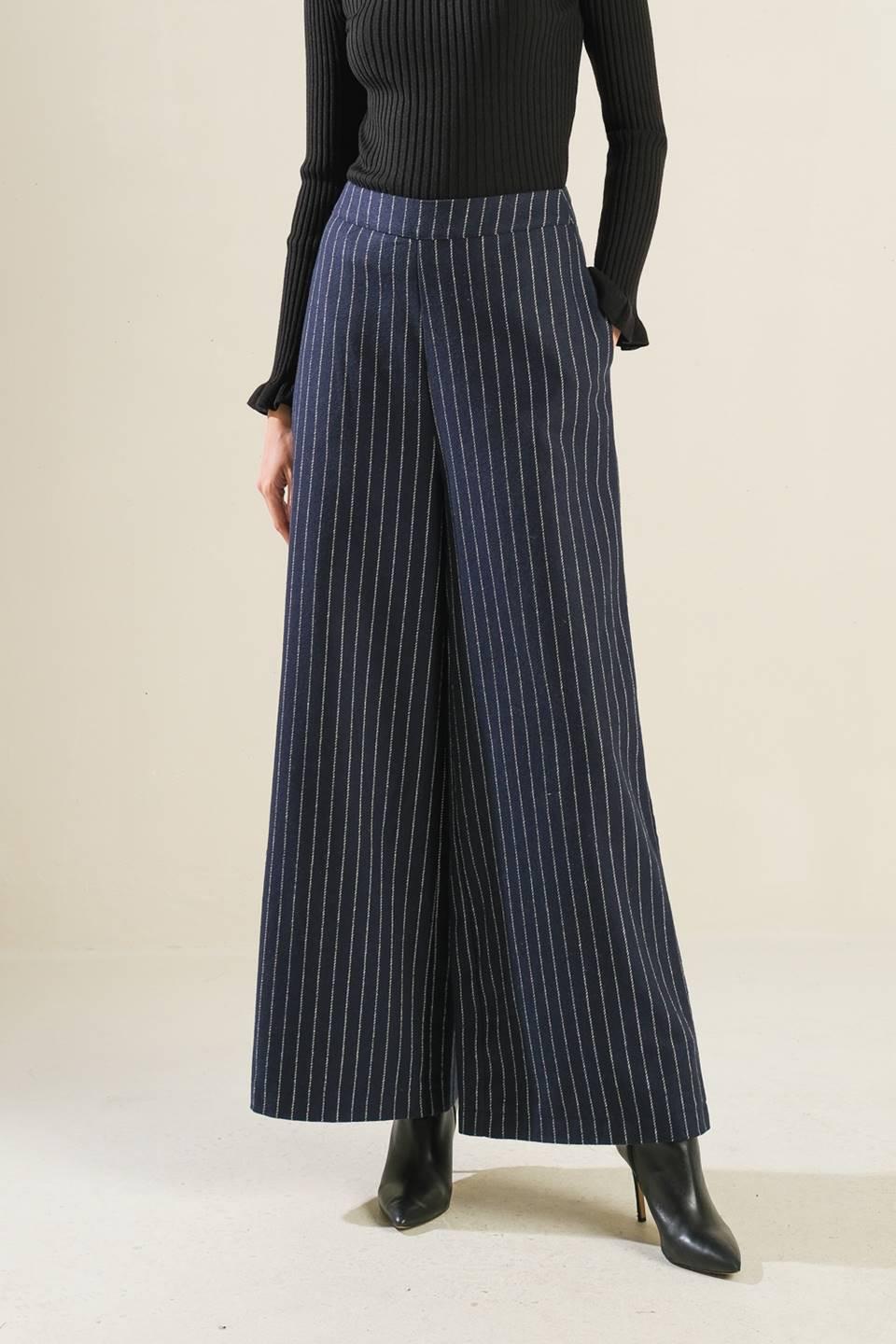 Forever Connected Woven Pants in navy, view 1 — Soul Flow Apparel