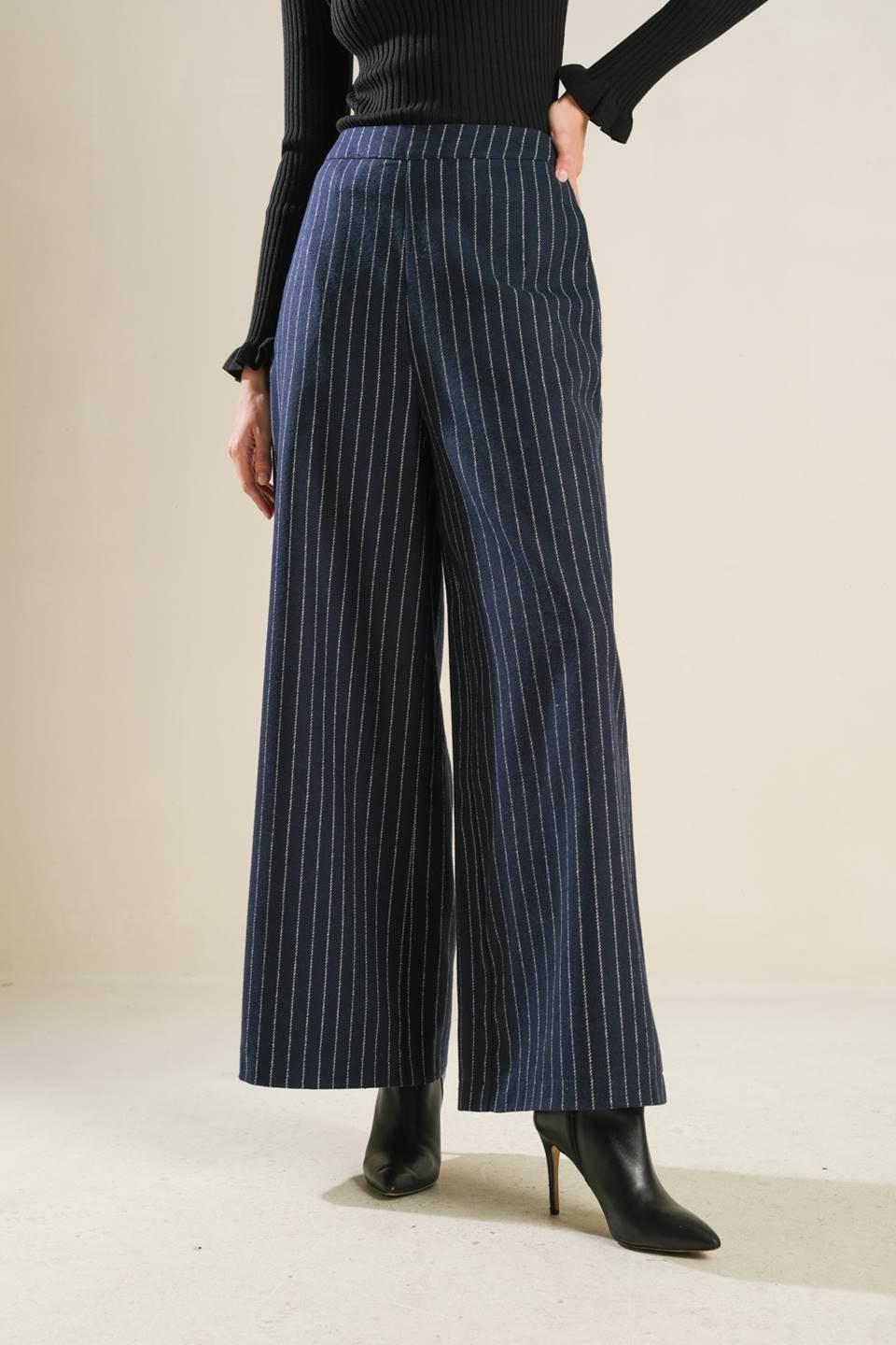 Forever Connected Woven Pants in navy, view 4 — Soul Flow Apparel
