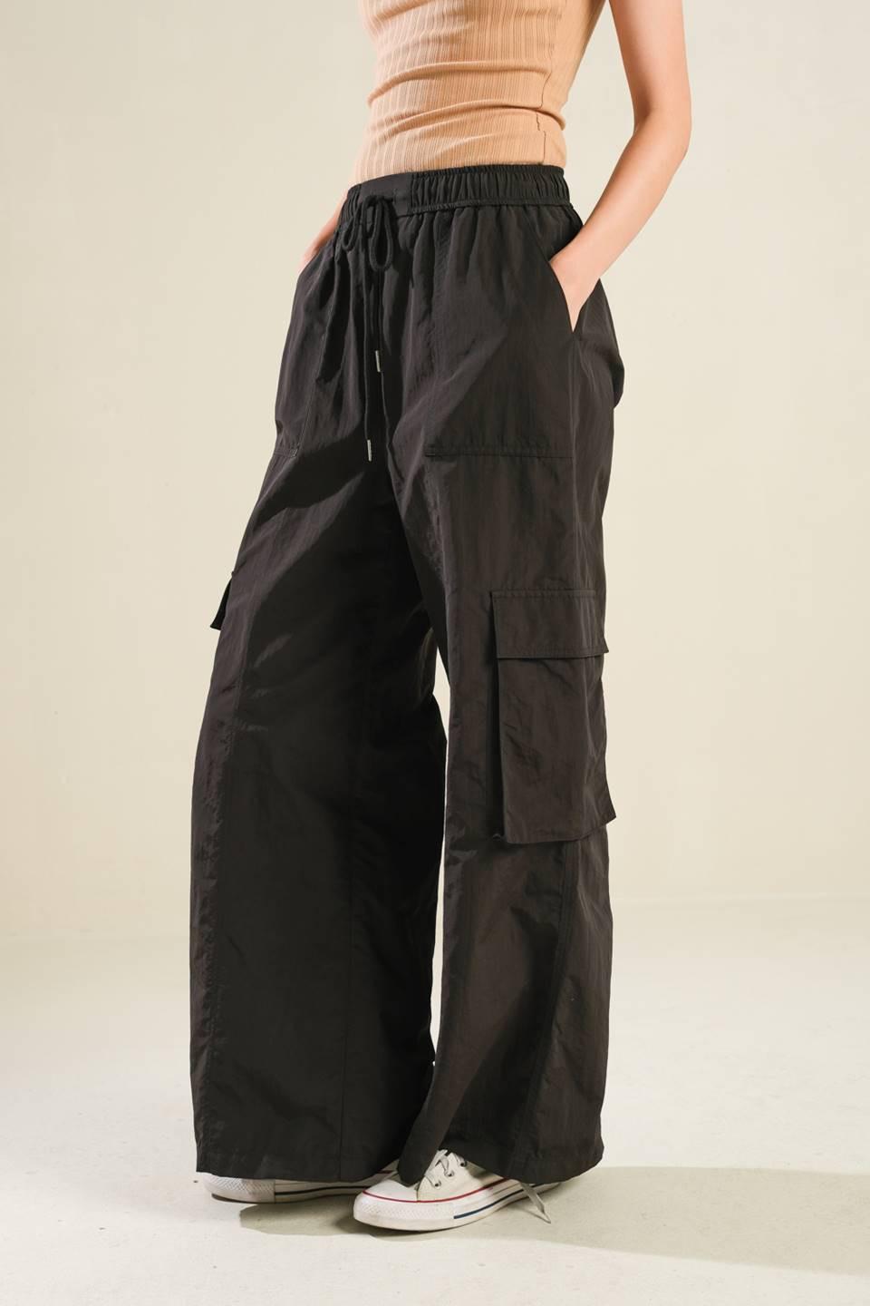 Lovin on Me Cargo Pants in black, view 3 — Soul Flow Apparel