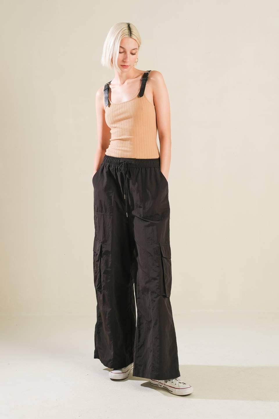 Lovin on Me Cargo Pants in black, view 5 — Soul Flow Apparel