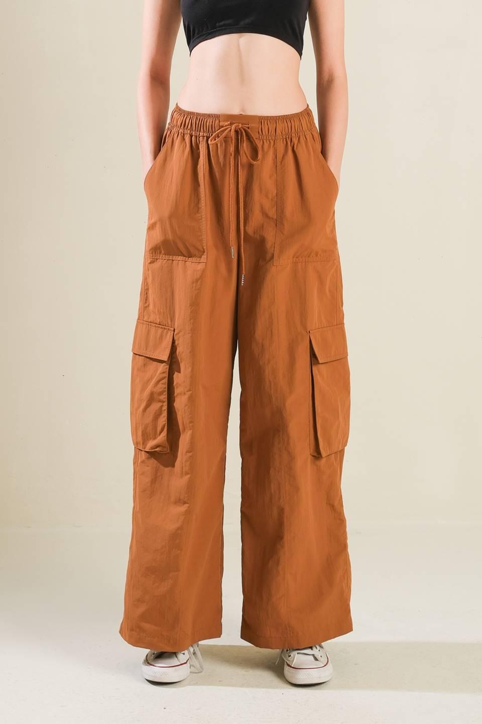 Lovin on Me Cargo Pants in camel, view 1 — Soul Flow Apparel