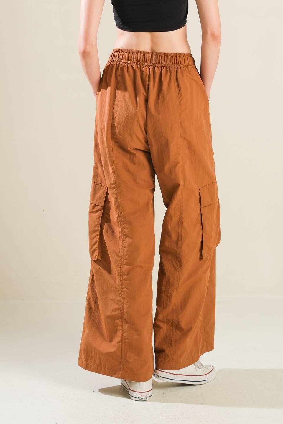 Lovin on Me Cargo Pants in camel, view 2 — Soul Flow Apparel
