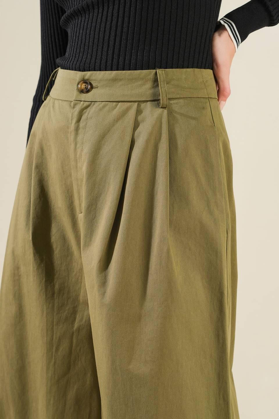 Hidden Reflections Woven Pants in olive, view 4 — Soul Flow Apparel