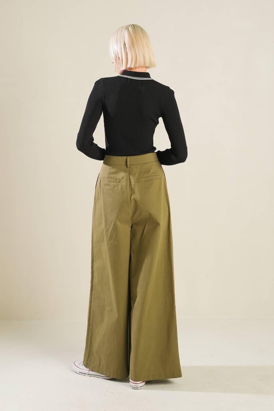 Hidden Reflections Woven Pants in olive, view 6 — Soul Flow Apparel